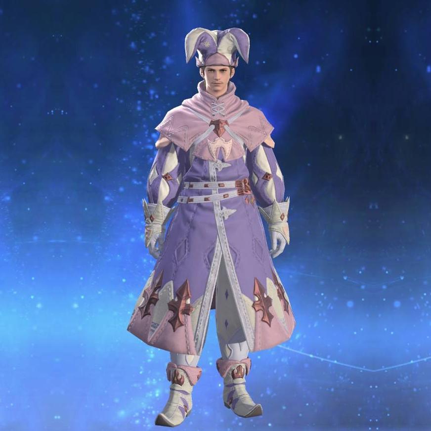 Rainbow Robe of Healing's gearset image male.