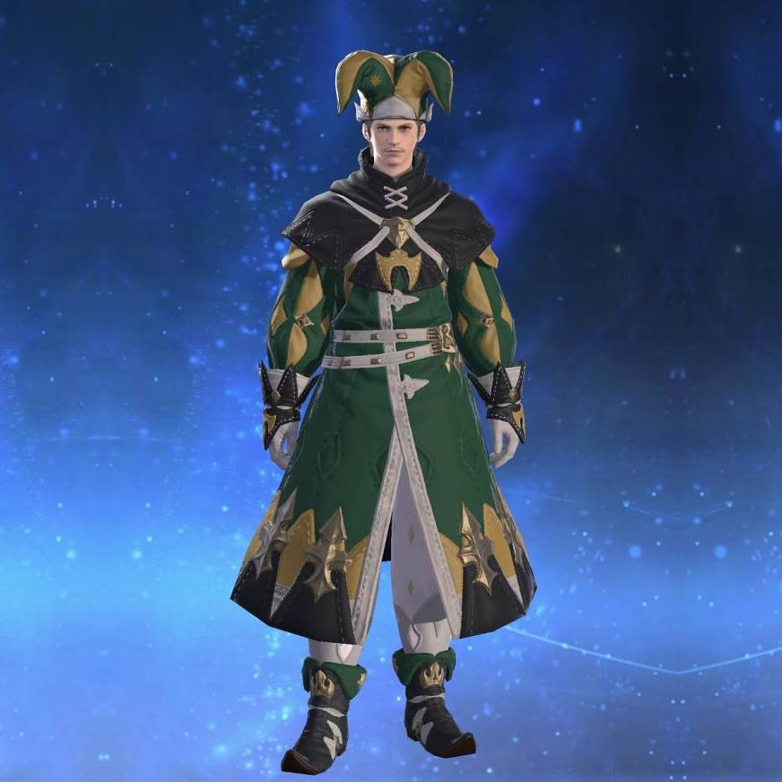 Rainbow Robe of Aiming's gearset image male.