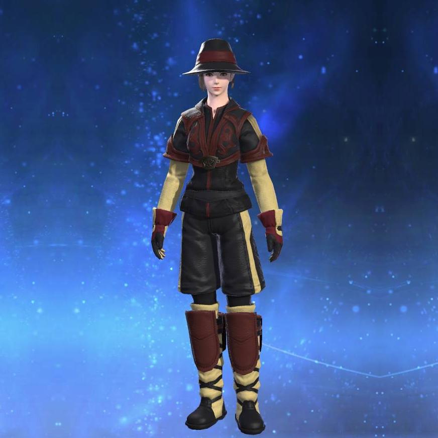 Wyvernskin Jerkin's gearset image female.