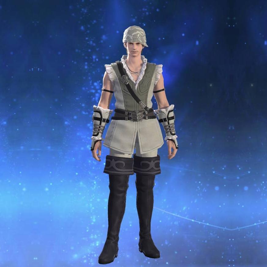 Valerian Smuggler's Gilet's gearset image male.