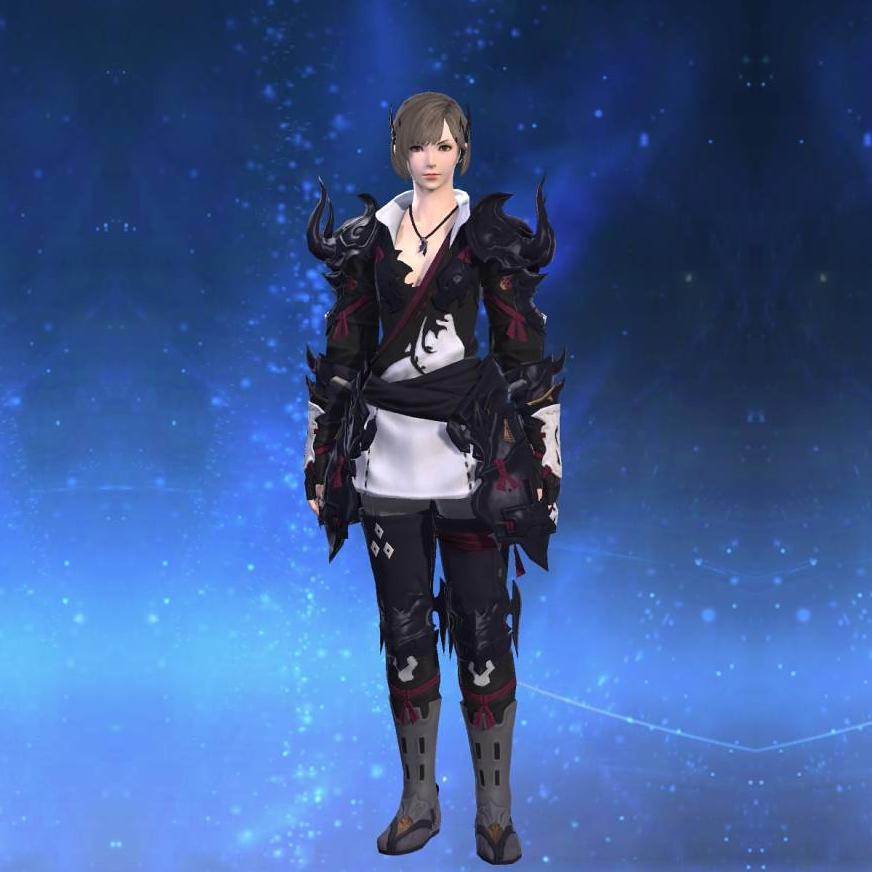 阿修羅装束【槍士】's gearset image female.
