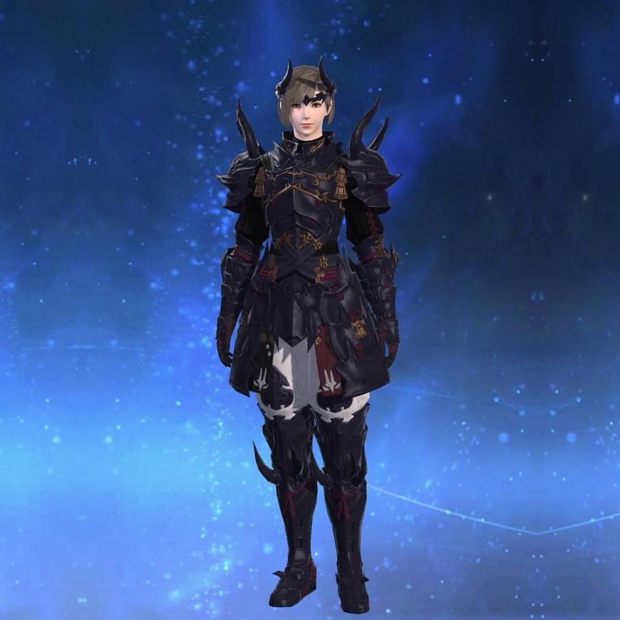 阿修羅装束【武士】's gearset image female.