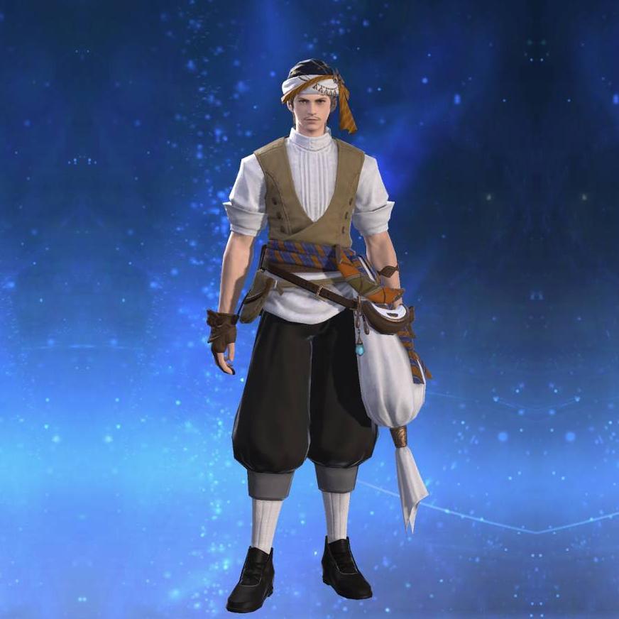 Augmented Ala Mhigan Doublet of Crafting's gearset image male.