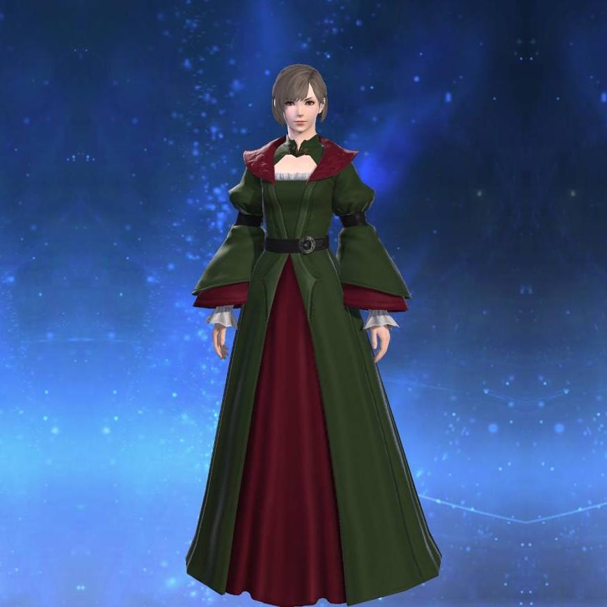 Ishgardian Gown's gearset image female.