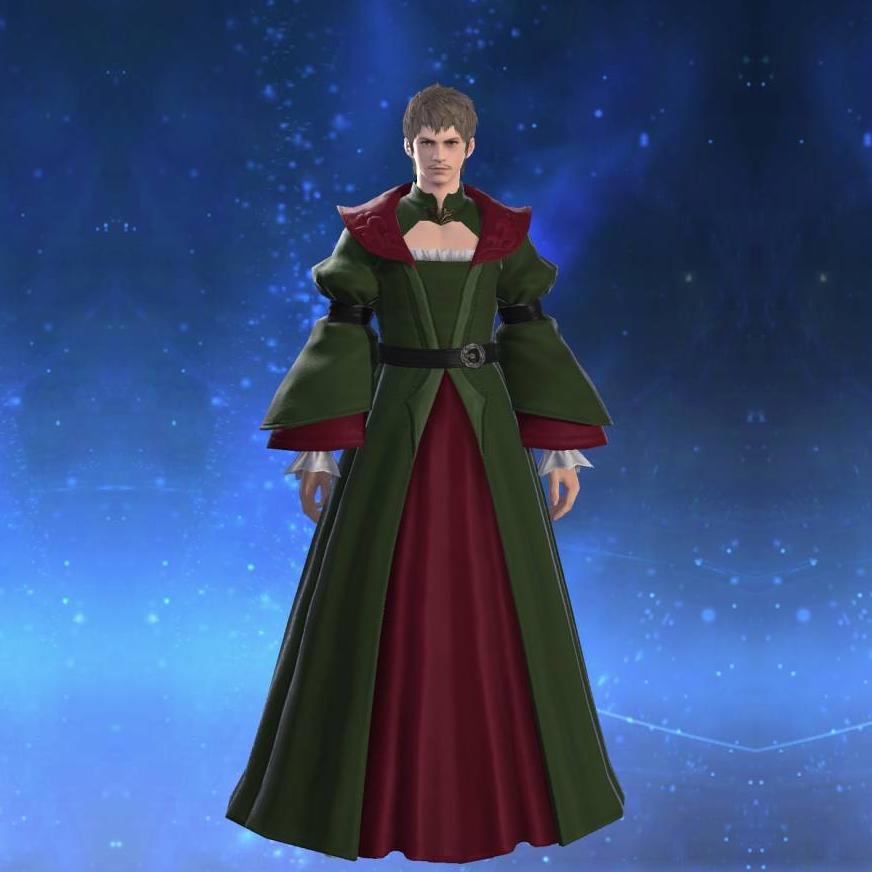 Ishgardian Gown's gearset image male.