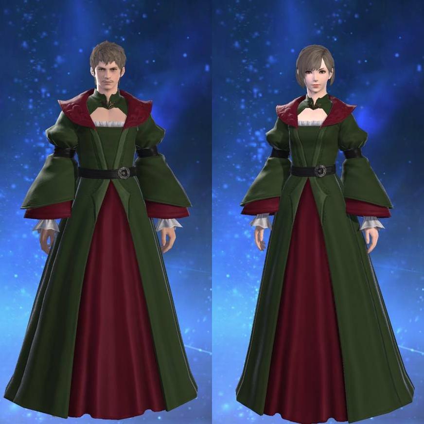 Ishgardian Gown's gearset image.