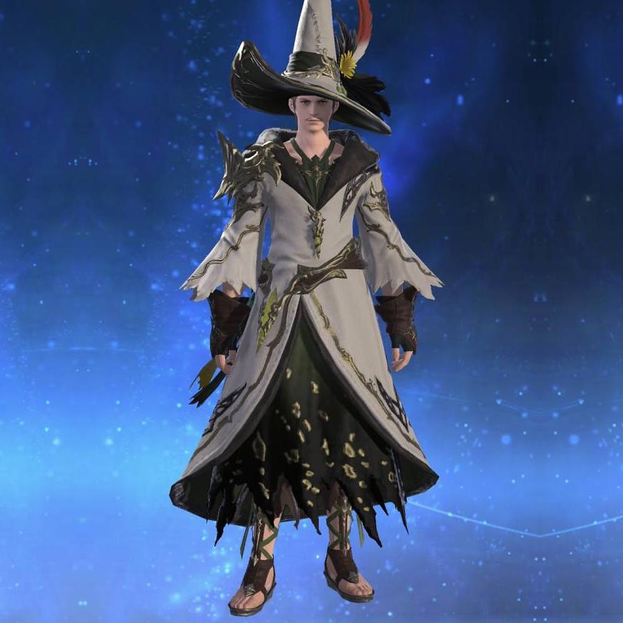 Indigo Ramie Robe of Casting's gearset image male.