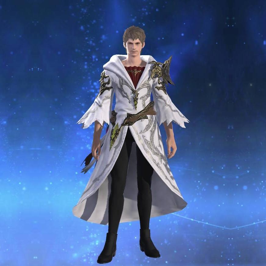 Ornate Indigo Ramie Robe of Healing's gearset image male.