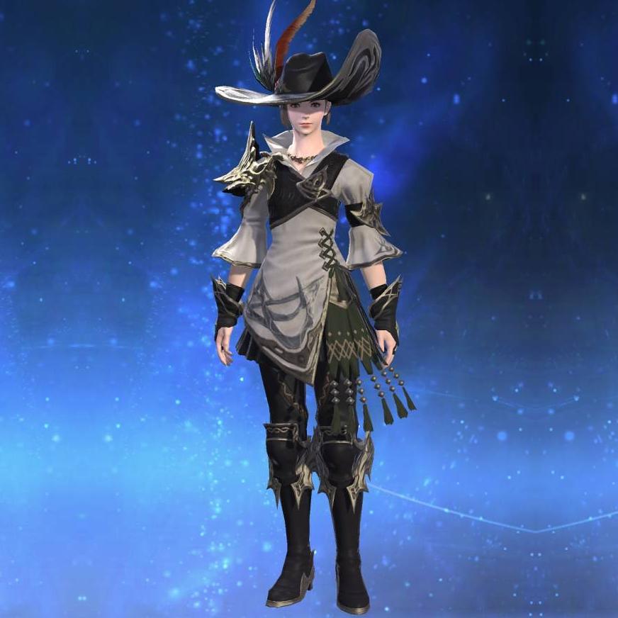 Indigo Ramie Tabard of Aiming's gearset image female.