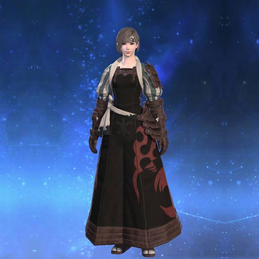 Ivalician Samurai's Dogi's gearset image female.