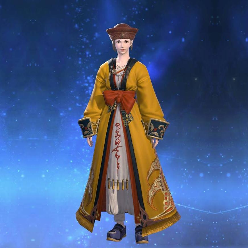 Ivalician Mystic's Coat's gearset image female.