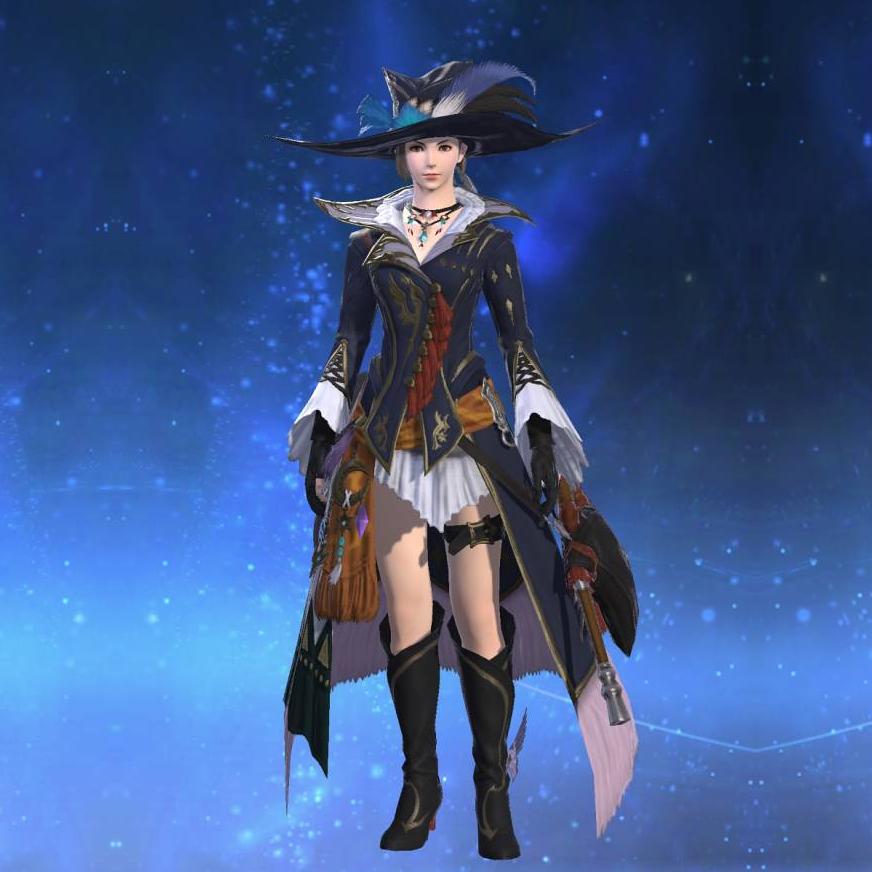 Antiquated Storyteller's Coat's gearset image female.