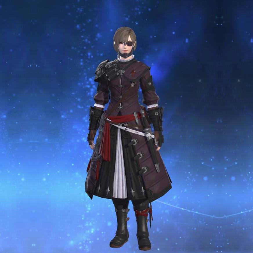 Gazelleskin Coat of Fending's gearset image female.