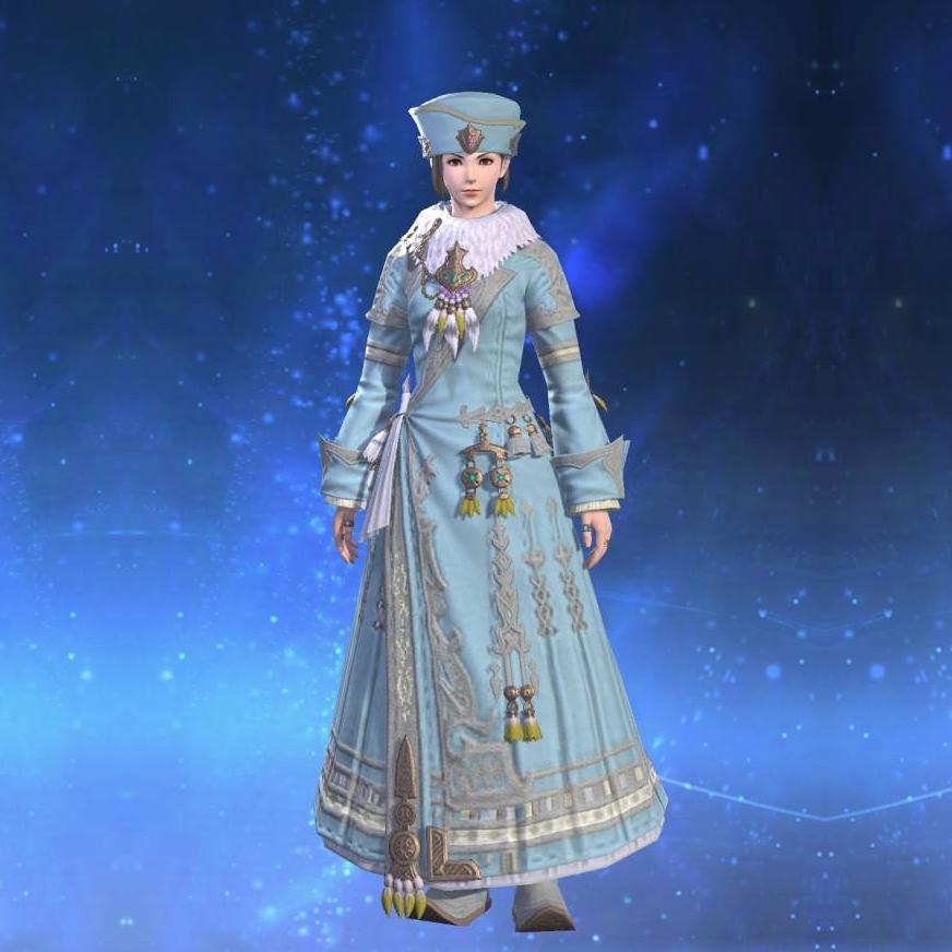 Kudzu Robe of Crafting's gearset image female.