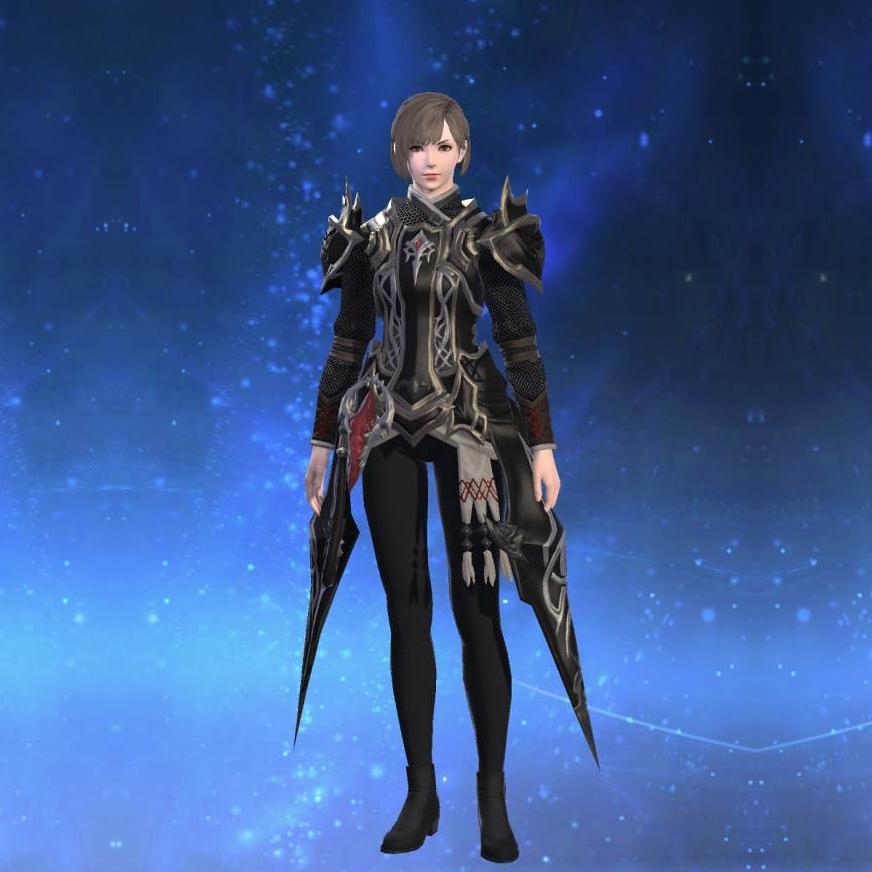 Ornate Chromite Mail of Maiming's gearset image female.