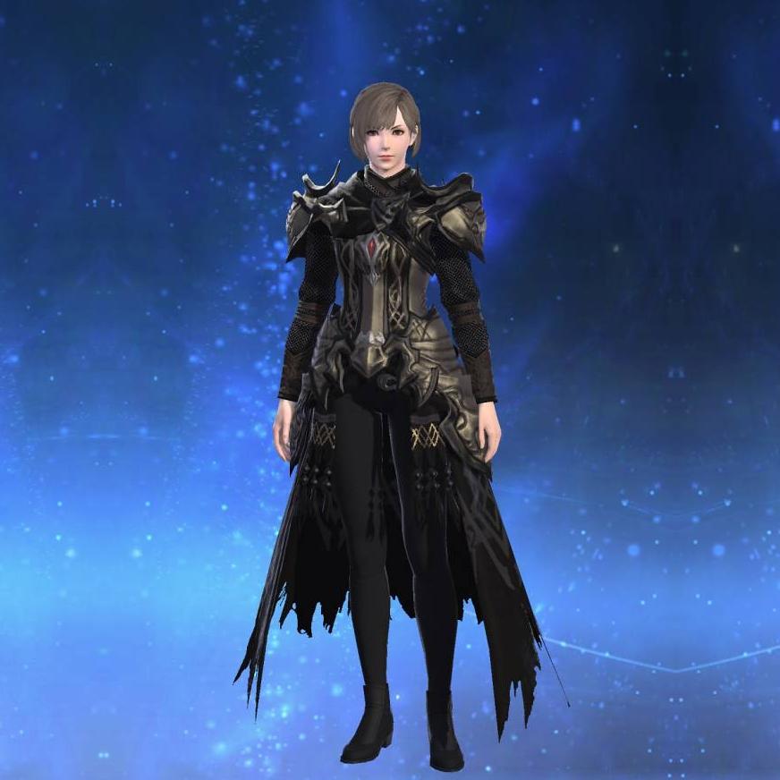 Ornate Chromite Armor of Fending's gearset image female.