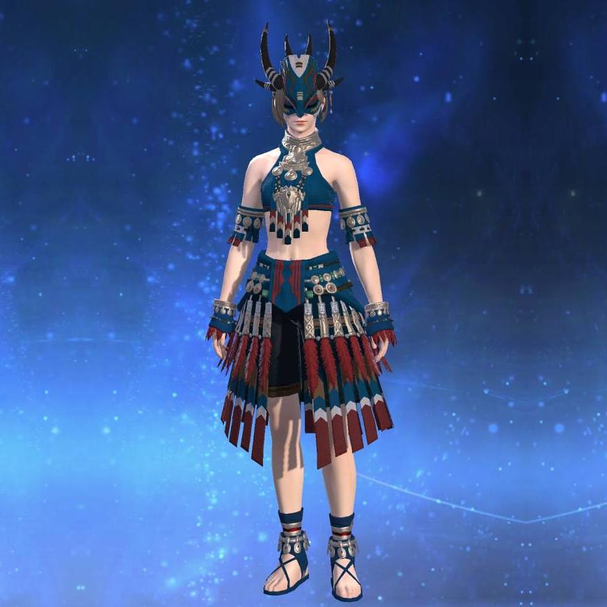 Ghost Barque Chestwrap of Maiming's gearset image female.