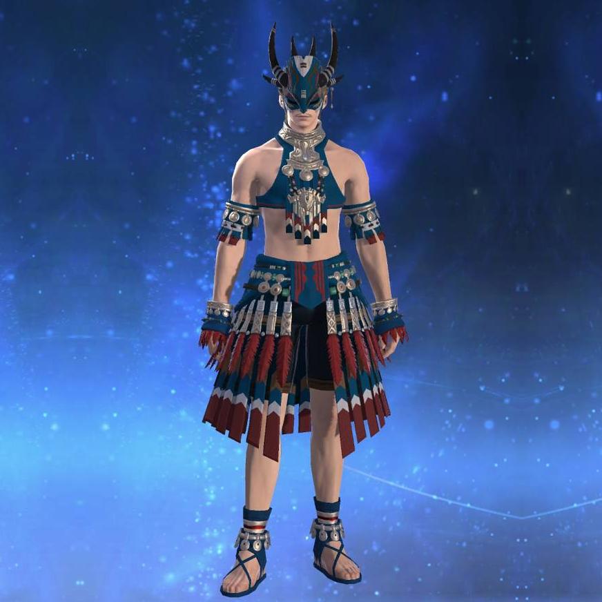 Ghost Barque Chestwrap of Maiming's gearset image male.