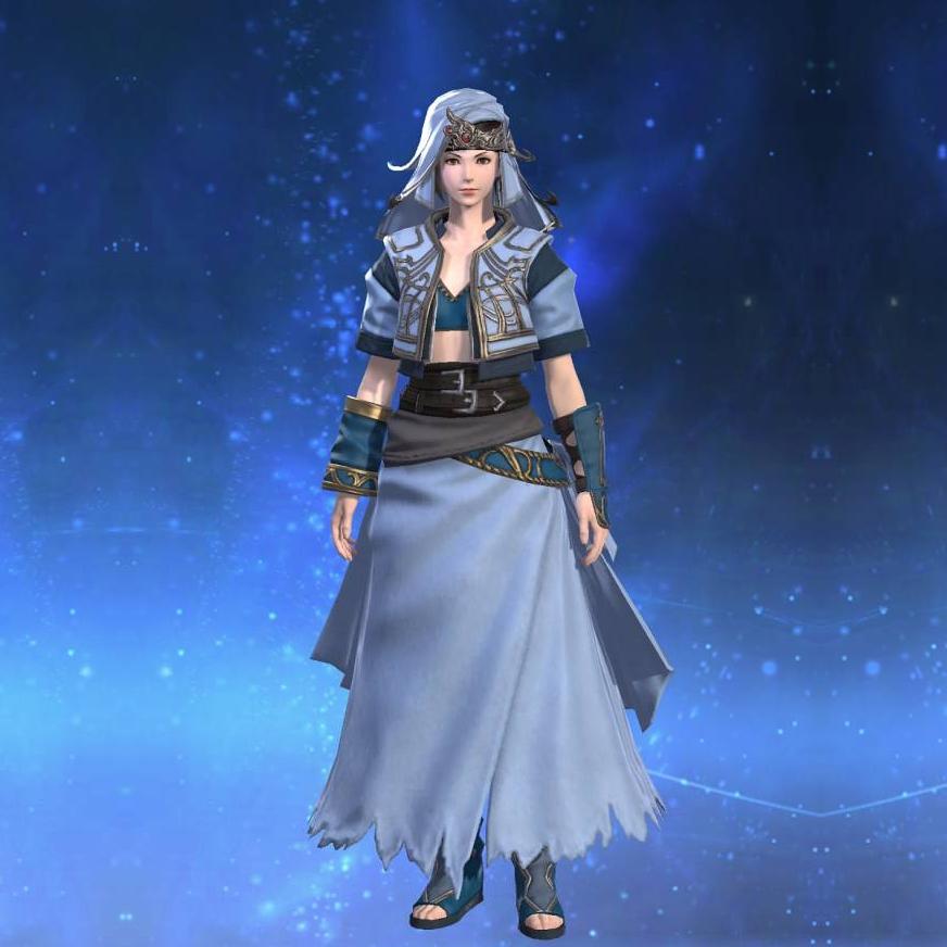 Ghost Barque Vest of Healing's gearset image female.