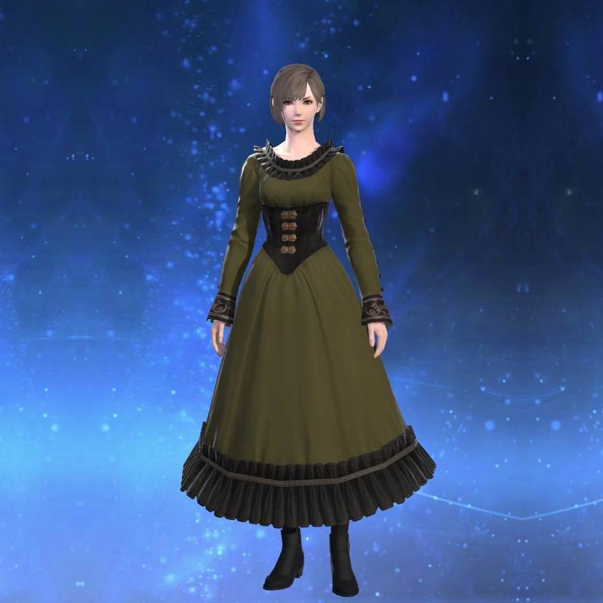 Thavnairian Wool Autumn Dress's gearset image female.