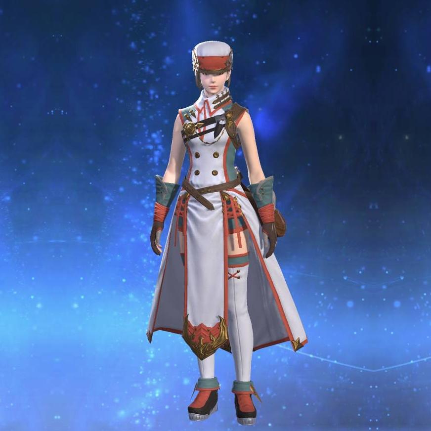 Skallic Jacket of Striking's gearset image female.