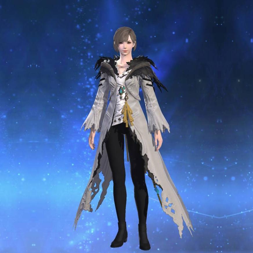Ornate True Linen Coat of Striking's gearset image female.