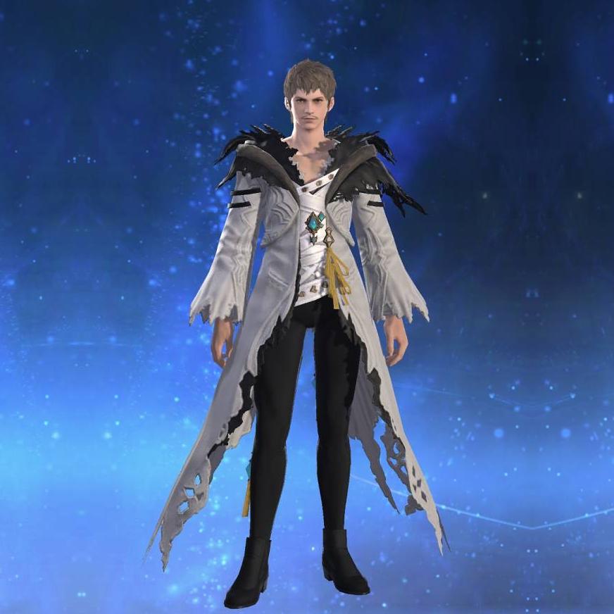 Ornate True Linen Coat of Striking's gearset image male.