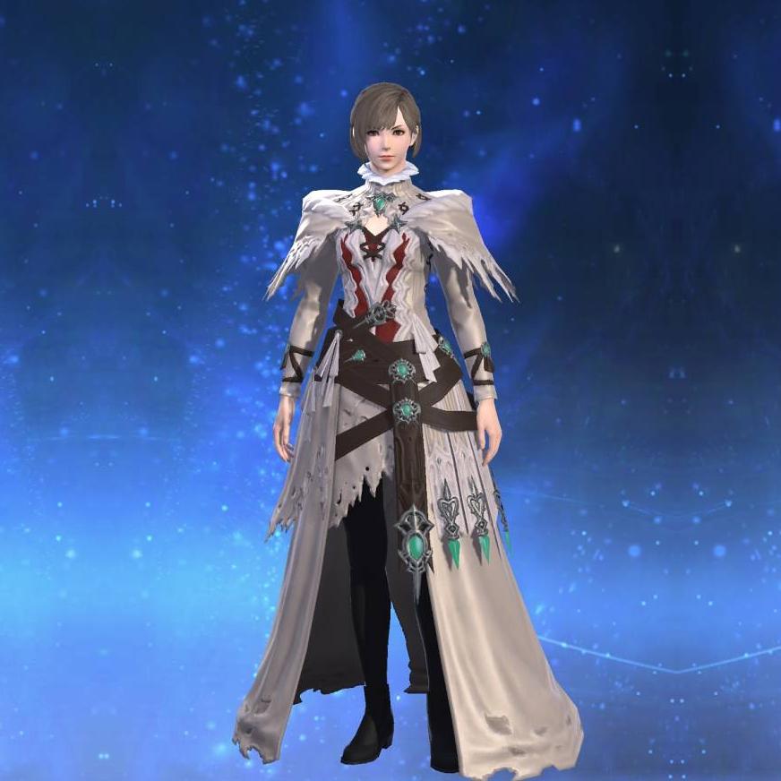 Ornate True Linen Robe of Healing's gearset image female.