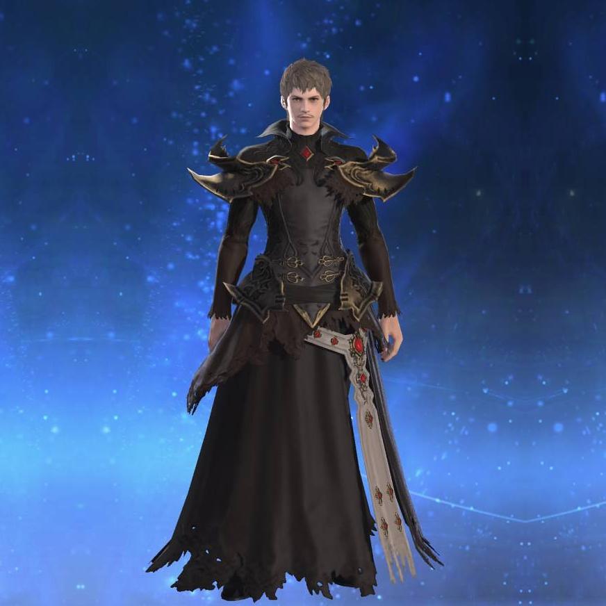 Ornate Nightsteel Armor of Fending's gearset image male.