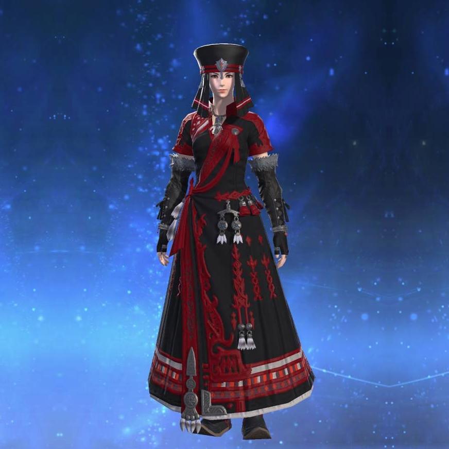 Nomad's Coat of Casting's gearset image female.