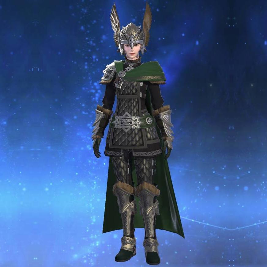 High Steel Scale Mail of Fending's gearset image female.