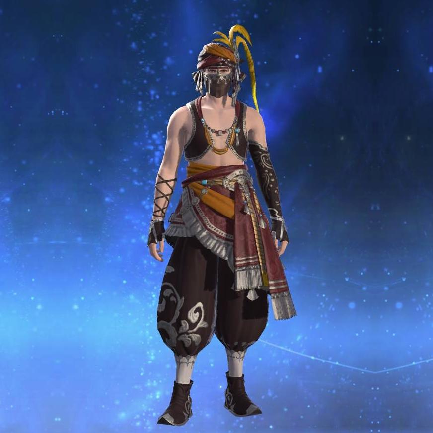 Marid Leather Bolero of Gathering's gearset image male.