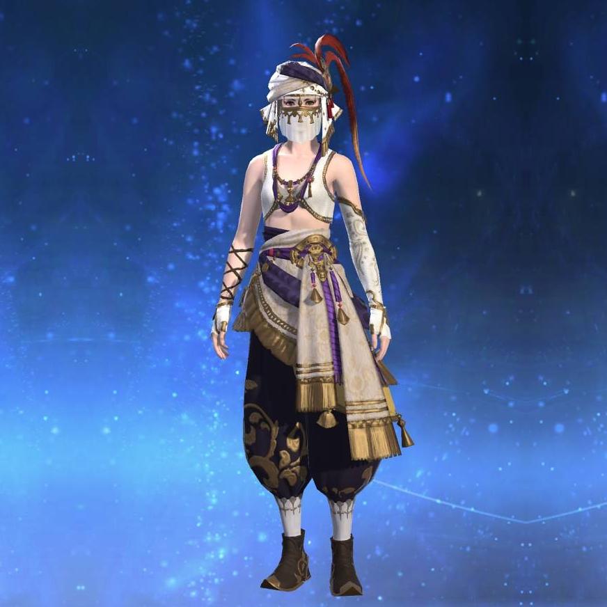 Marid Leather Bolero of Crafting's gearset image female.