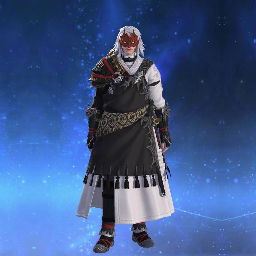 夜摩装束【武士】's gearset image male.