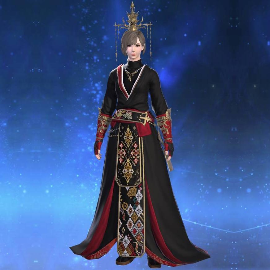 夜摩装束【術士】's gearset image female.