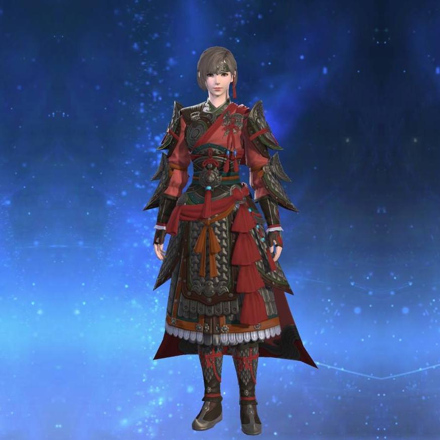大龍脈装束【武士】's gearset image female.