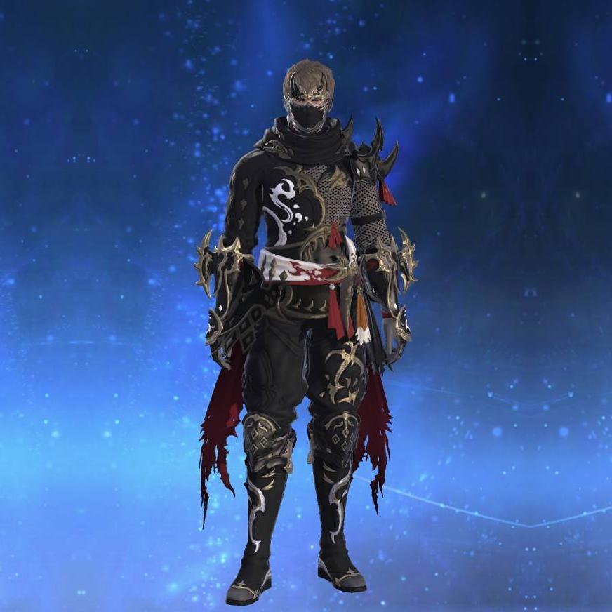 Kage-kakushi Chainmail +2's gearset image male.