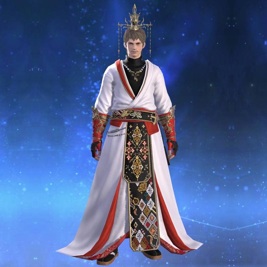 羅刹装束【学士】's gearset image male.