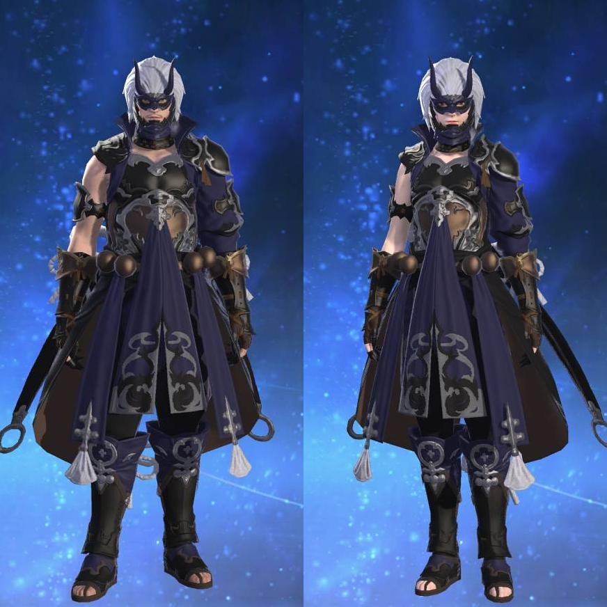青鬼装束's gearset image.