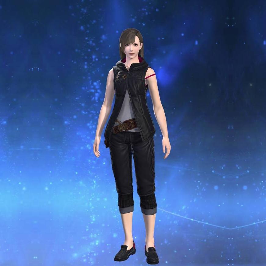Adventurer's Hooded Vest's gearset image female.
