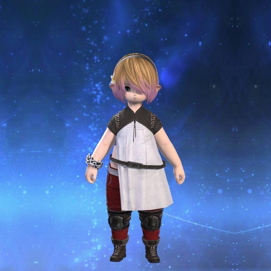 Obsolete Android's Halfrobe of Healing's gearset image female model.