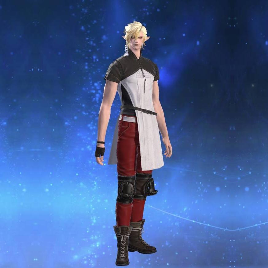 Obsolete Android's Halfrobe of Healing's gearset image male model.