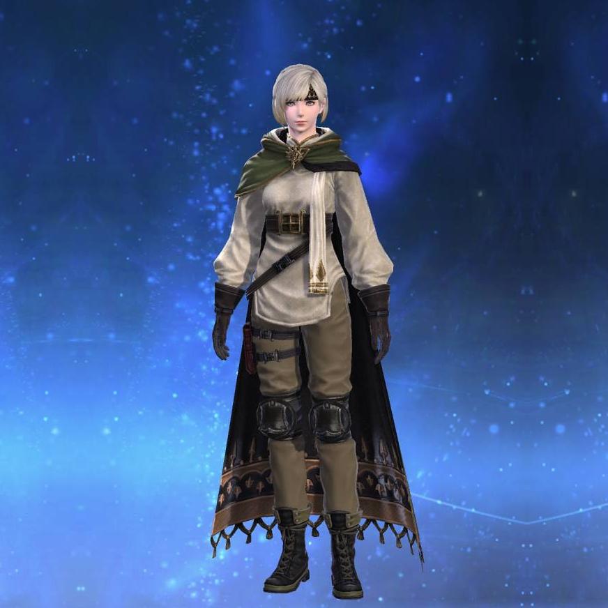 Obsolete Android's Cloak of Aiming's gearset image female model.