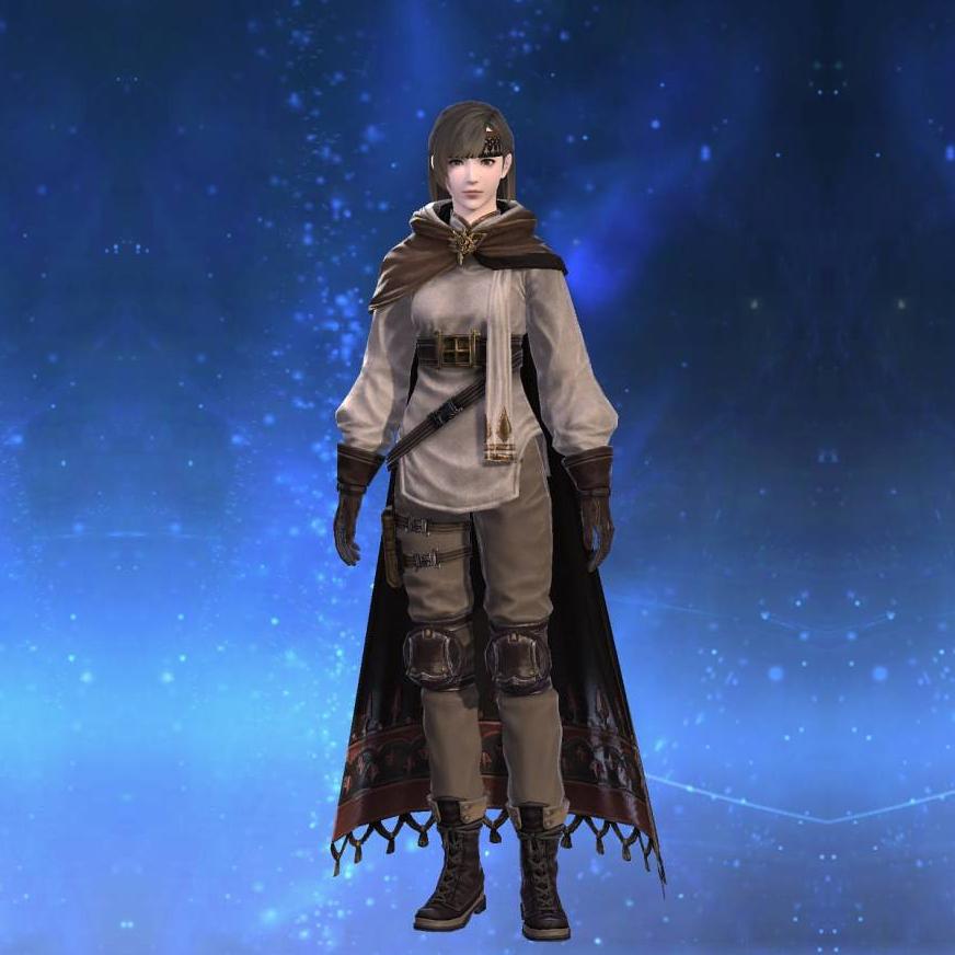Obsolete Android's Cloak of Striking's gearset image female.