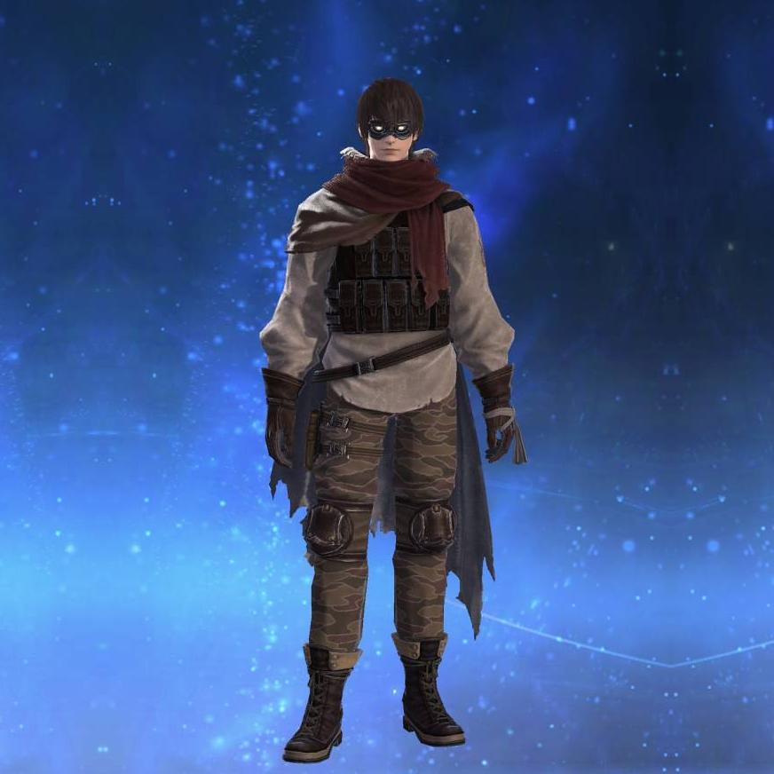 Obsolete Android's Cloak of Striking's gearset image male.
