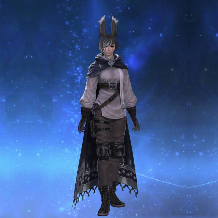 Obsolete Android's Cloak of Scouting's gearset image female model.