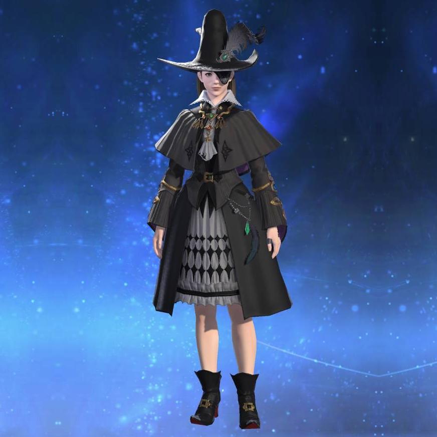 Weathered Wicce Coat's gearset image female.
