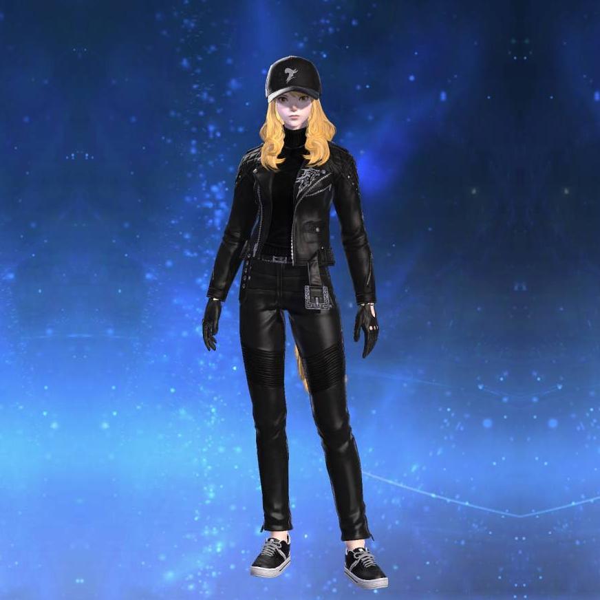 Calfskin Rider's Jacket's gearset image female model.