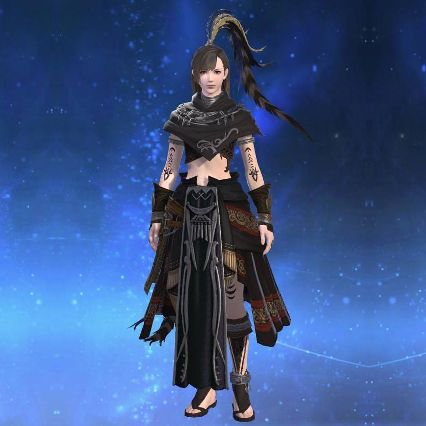 Ravel Keeper's Chestwrap of Scouting's gearset image female.