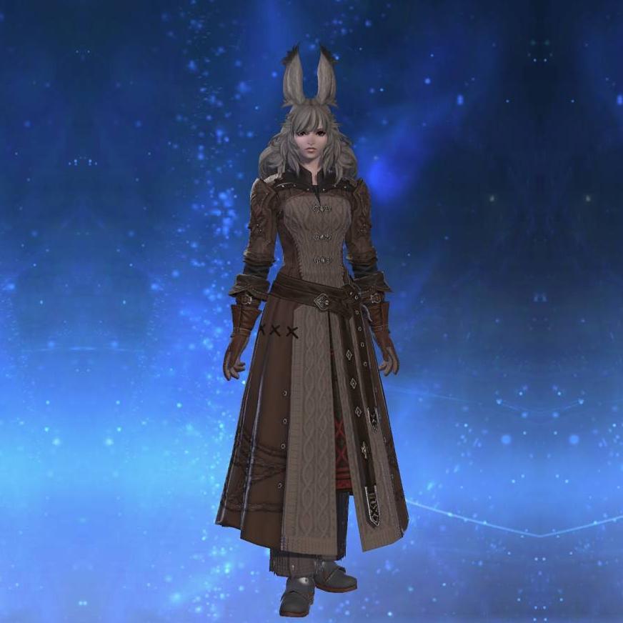 Augmented Crystarium Coat of Striking's gearset image female model.